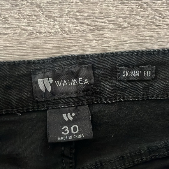 Waimea Black Wash Denim Skinny Stretch Fit Jeans 30 - Picture 5 of 8
